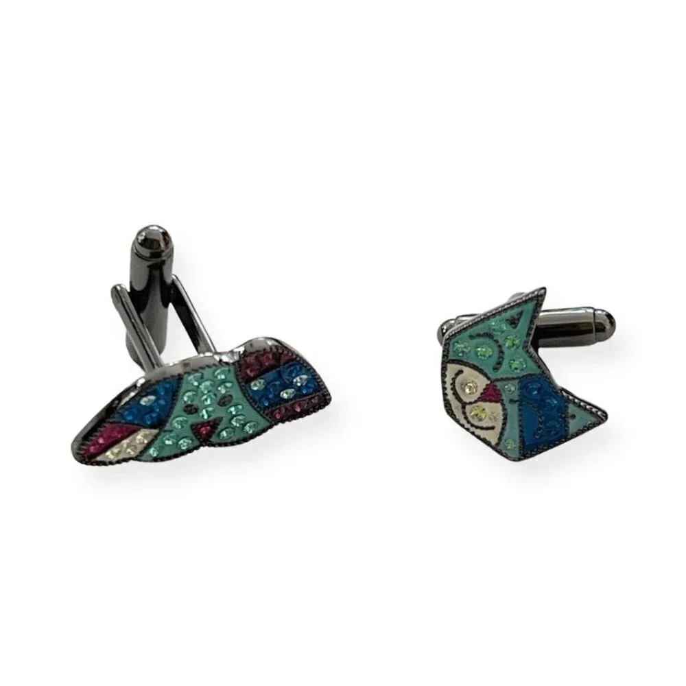 Romero Britto DOG & CAT CUFFLINK